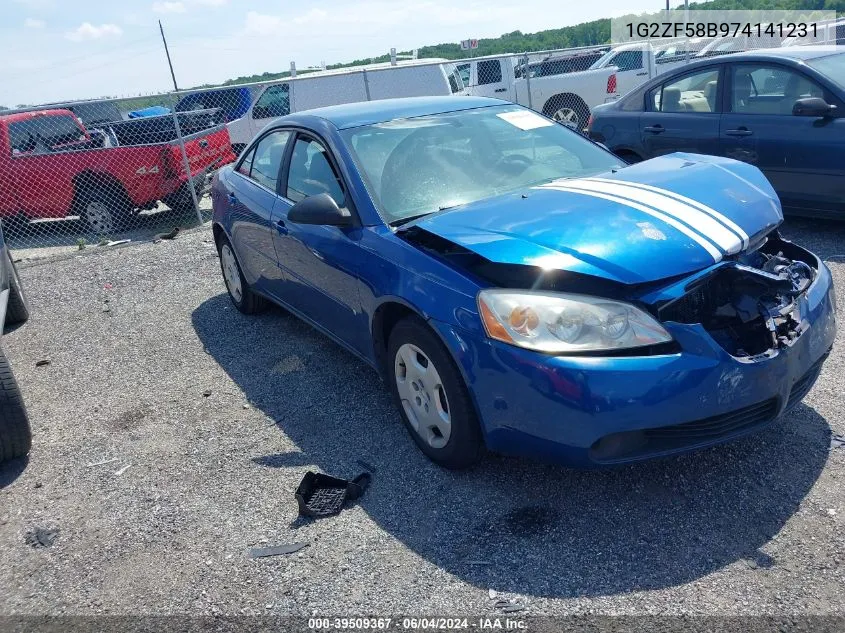 2007 Pontiac G6 Value Leader VIN: 1G2ZF58B974141231 Lot: 39509367