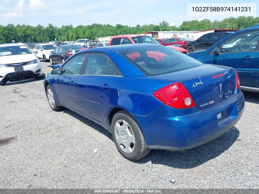 1G2ZF58B974141231 2007 Pontiac G6 Value Leader