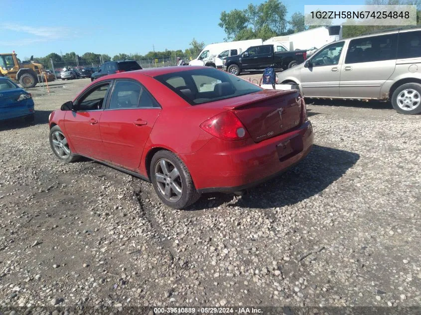 1G2ZH58N674254848 2007 Pontiac G6 Gt