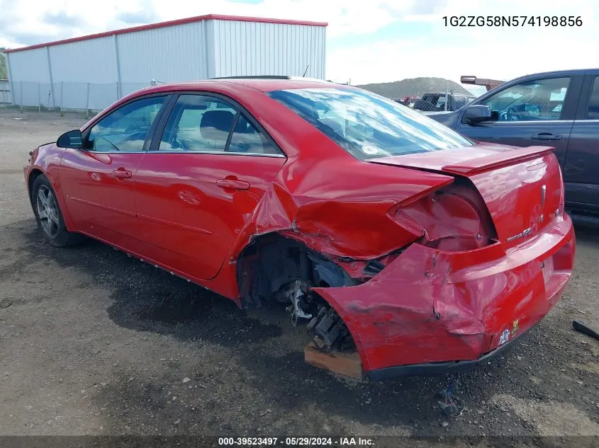 1G2ZG58N574198856 2007 Pontiac G6