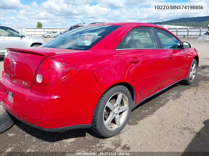 1G2ZG58N574198856 2007 Pontiac G6