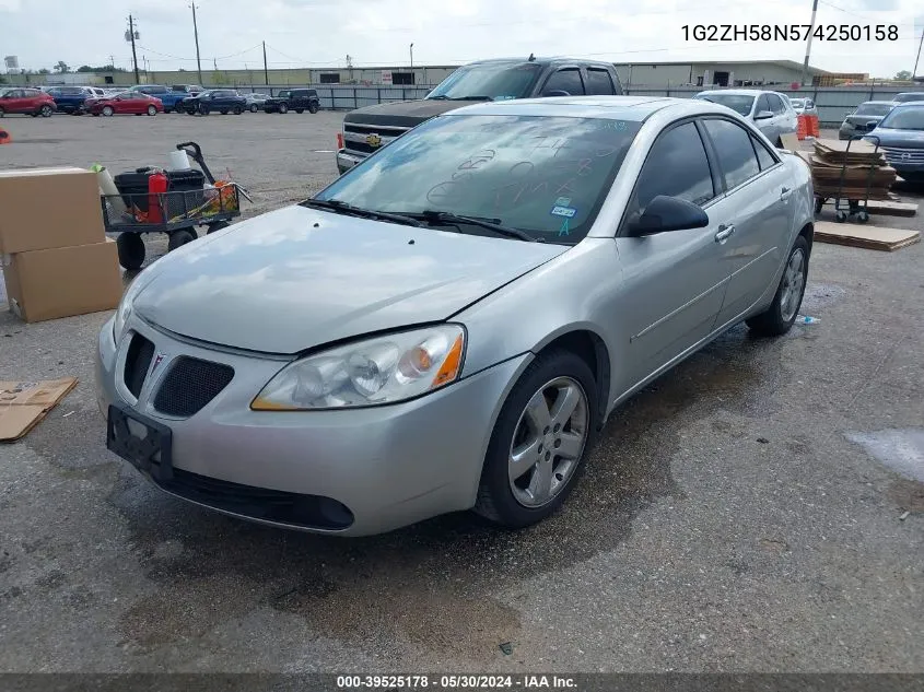 2007 Pontiac G6 Gt VIN: 1G2ZH58N574250158 Lot: 39525178