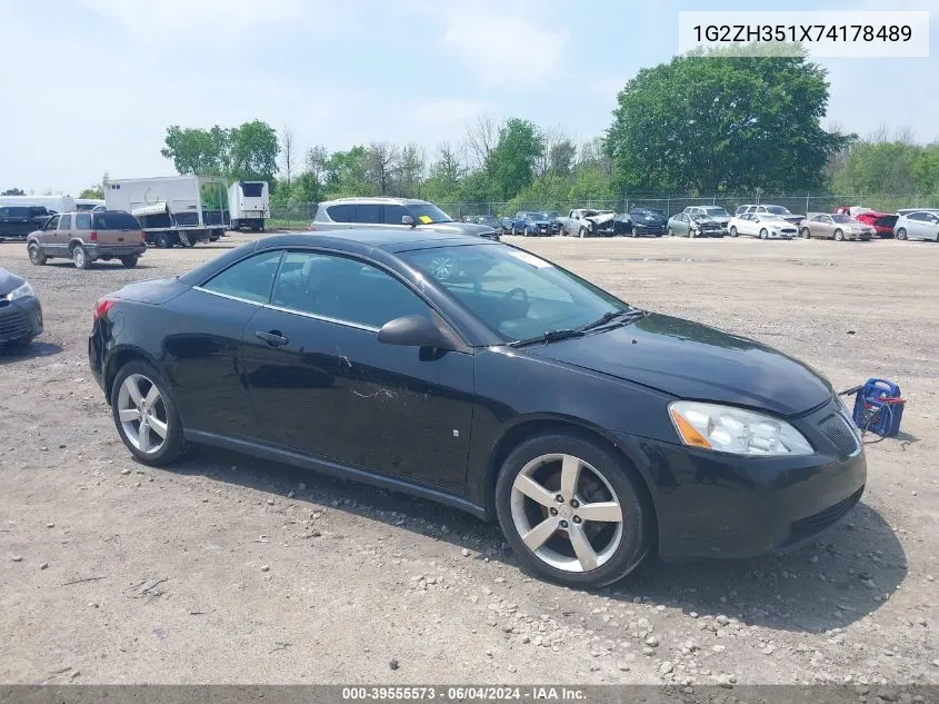 1G2ZH351X74178489 2007 Pontiac G6 Gt