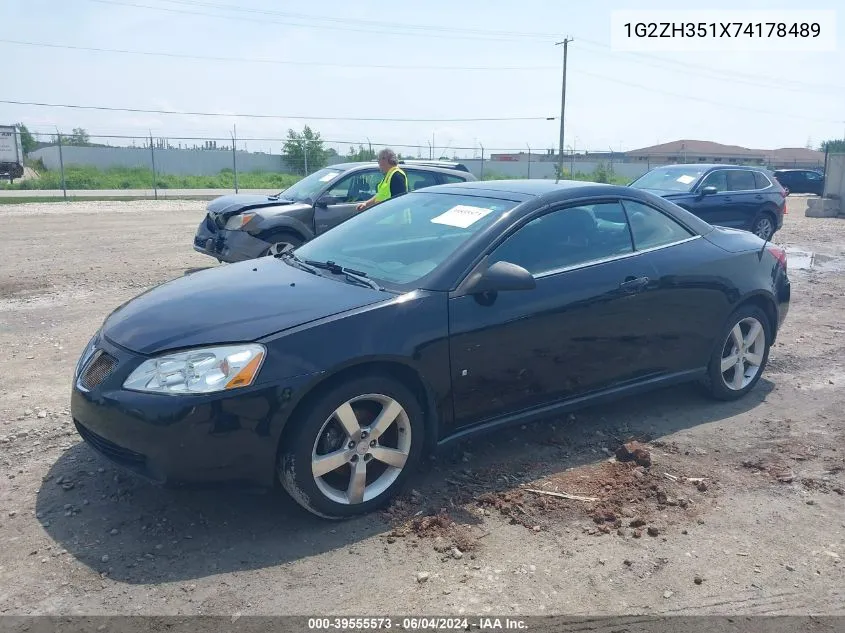 1G2ZH351X74178489 2007 Pontiac G6 Gt