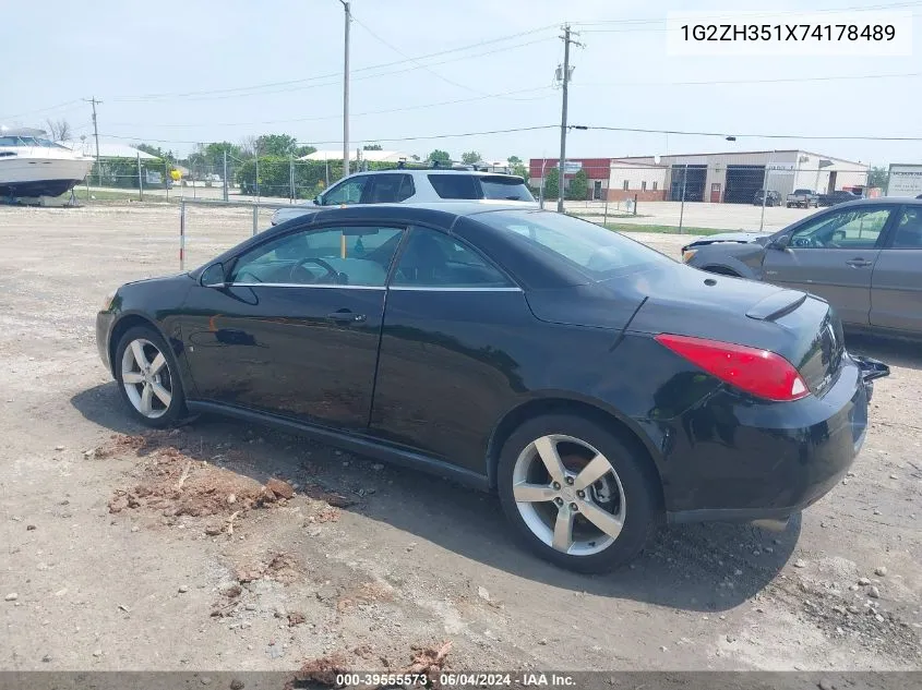 1G2ZH351X74178489 2007 Pontiac G6 Gt