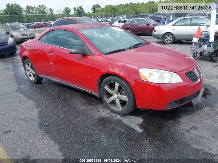 1G2ZH351074126336 2007 Pontiac G6 Gt