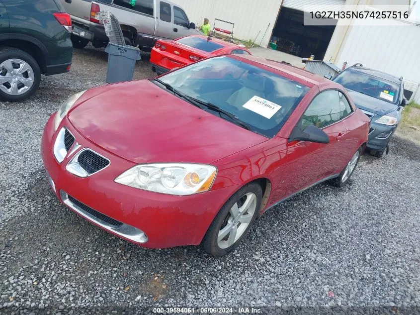 2007 Pontiac G6 Gt VIN: 1G2ZH35N674257516 Lot: 39594061