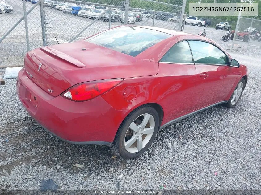 1G2ZH35N674257516 2007 Pontiac G6 Gt