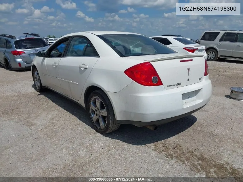 1G2ZH58N674198300 2007 Pontiac G6 Gt