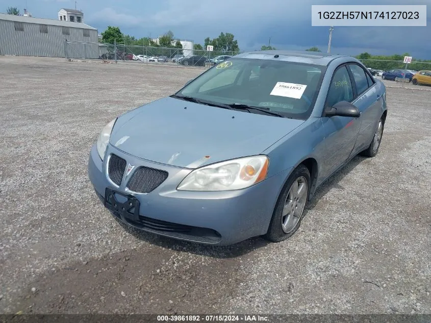 1G2ZH57N174127023 2007 Pontiac G6 Gt