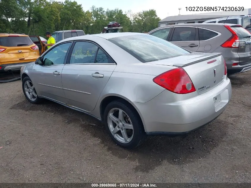 2007 Pontiac G6 VIN: 1G2ZG58N574230639 Lot: 39869865