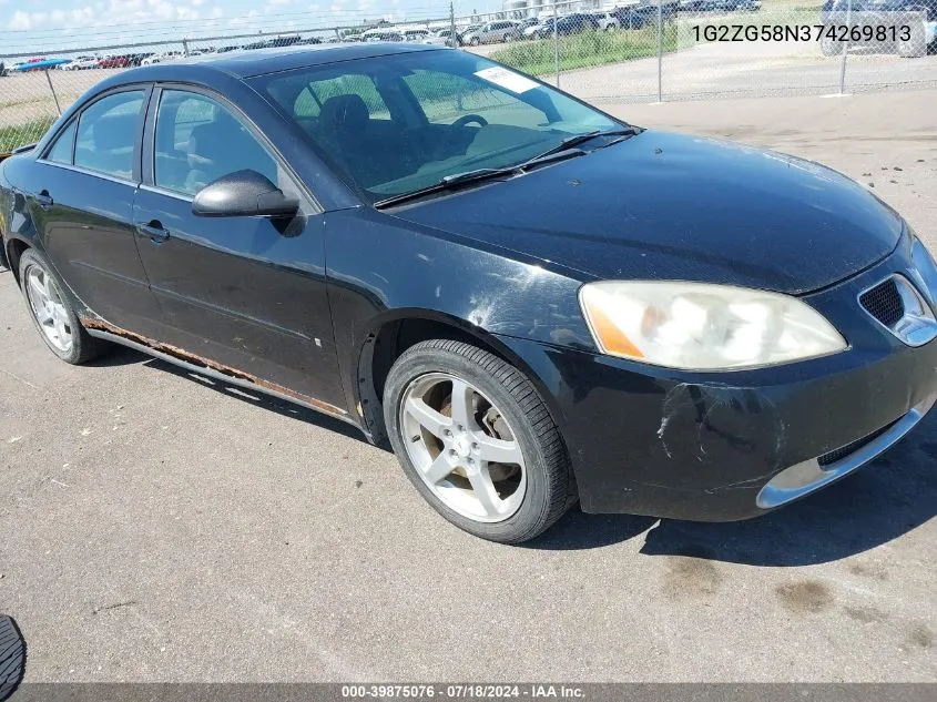 1G2ZG58N374269813 2007 Pontiac G6 Se