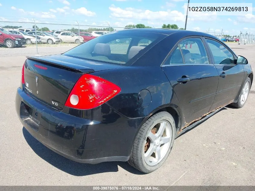 2007 Pontiac G6 Se VIN: 1G2ZG58N374269813 Lot: 39875076