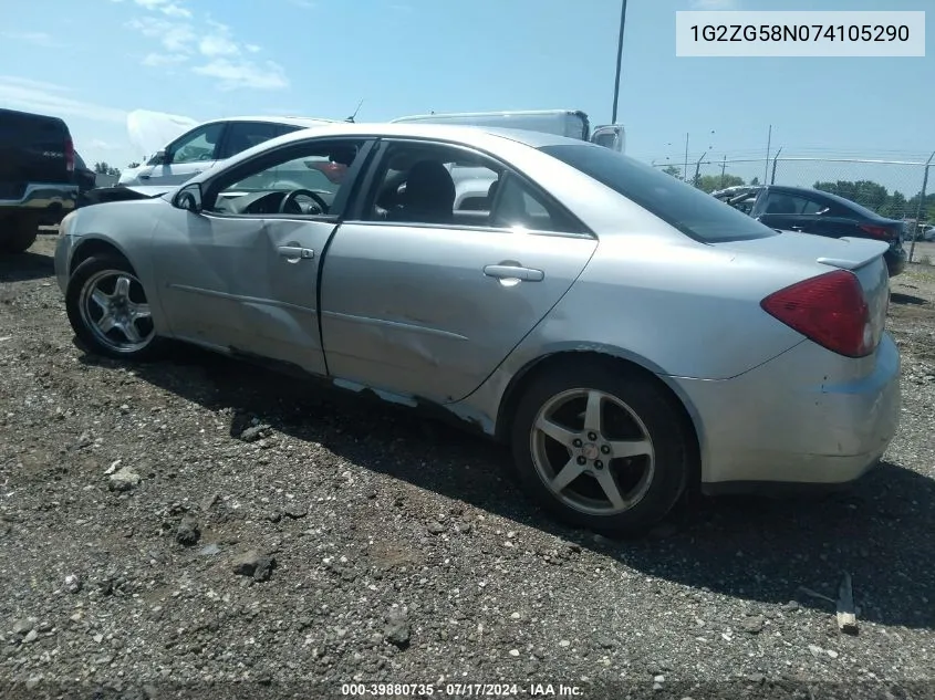 1G2ZG58N074105290 2007 Pontiac G6