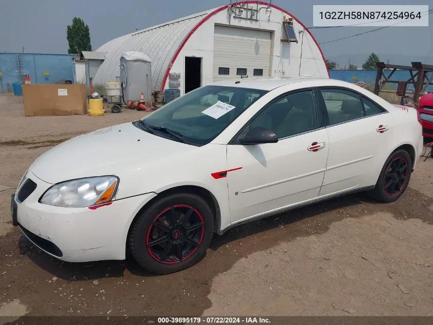 1G2ZH58N874254964 2007 Pontiac G6 Gt