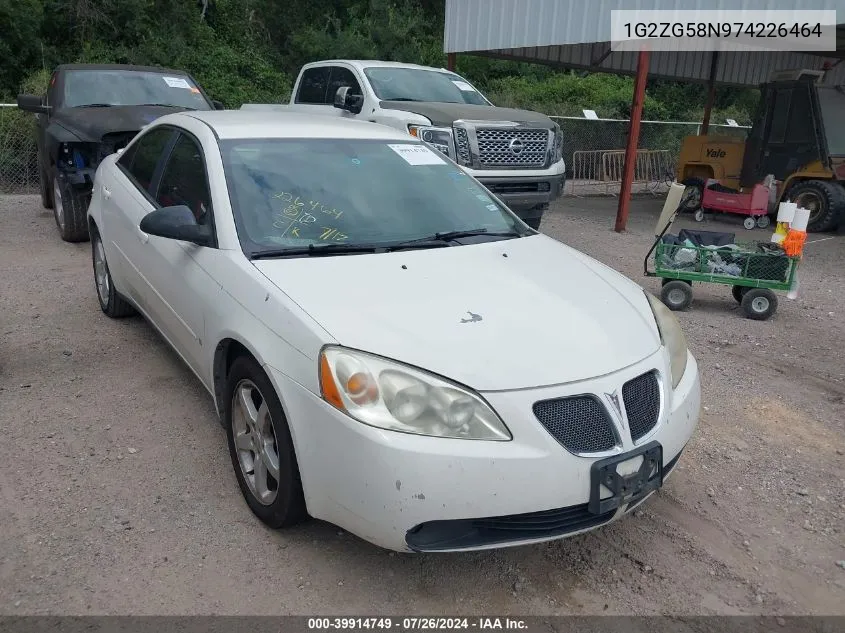 2007 Pontiac G6 Se VIN: 1G2ZG58N974226464 Lot: 39914749