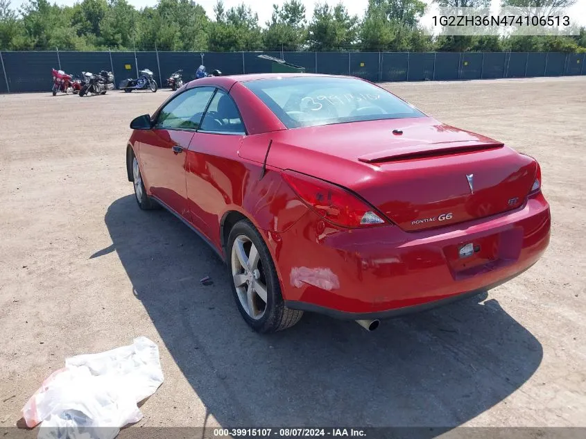 1G2ZH36N474106513 2007 Pontiac G6 Gt