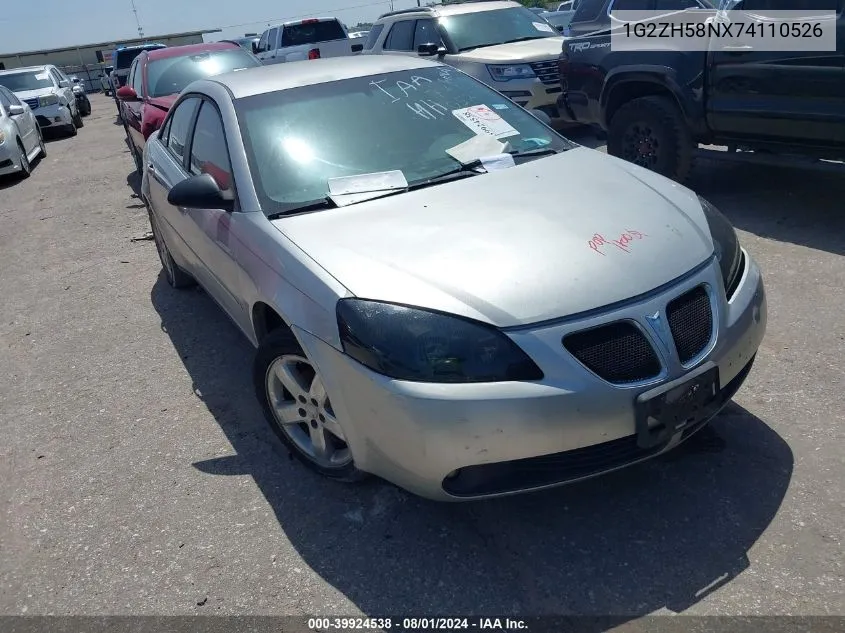 2007 Pontiac G6 Gt VIN: 1G2ZH58NX74110526 Lot: 39924538