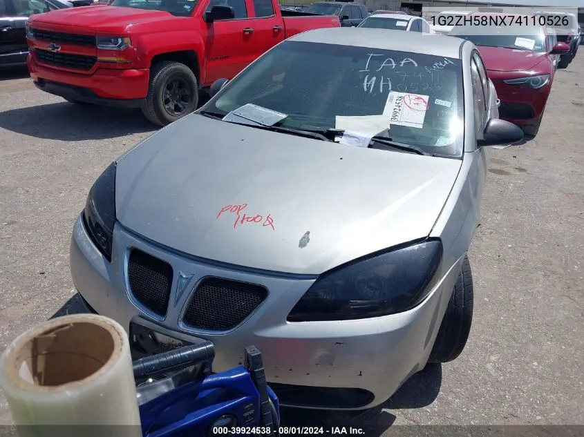 1G2ZH58NX74110526 2007 Pontiac G6 Gt