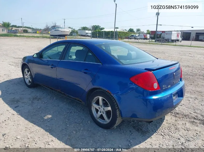 1G2ZG58N574159099 2007 Pontiac G6