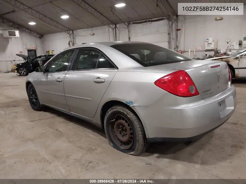 1G2ZF58B274254146 2007 Pontiac G6 Value Leader