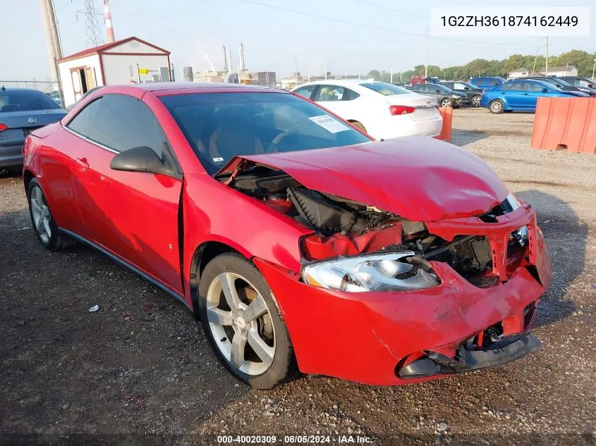 1G2ZH361874162449 2007 Pontiac G6 Gt