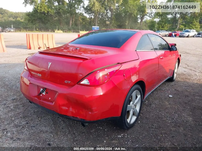 1G2ZH361874162449 2007 Pontiac G6 Gt