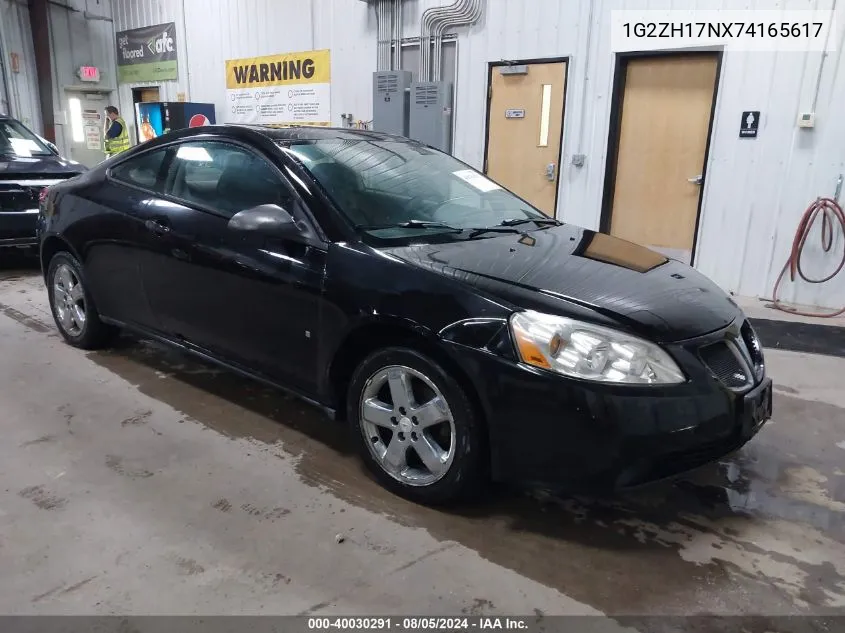 1G2ZH17NX74165617 2007 Pontiac G6 Gt