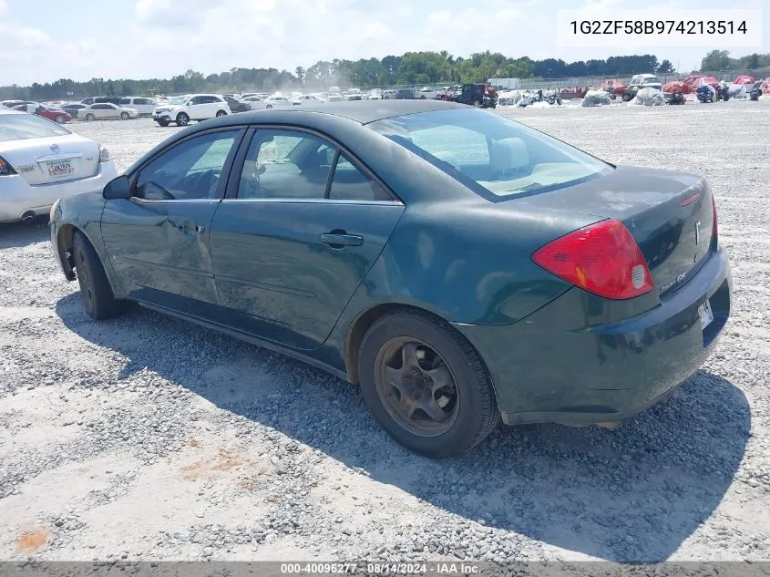 1G2ZF58B974213514 2007 Pontiac G6 Value Leader