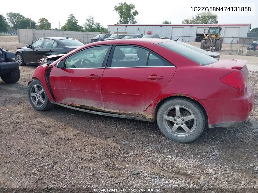 1G2ZG58N474131858 2007 Pontiac G6