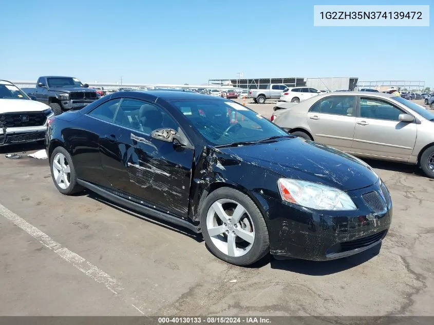 2007 Pontiac G6 Gt VIN: 1G2ZH35N374139472 Lot: 40130133