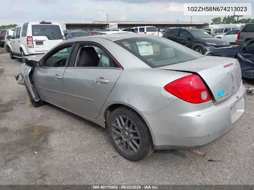 1G2ZH58N674213023 2007 Pontiac G6 Gt