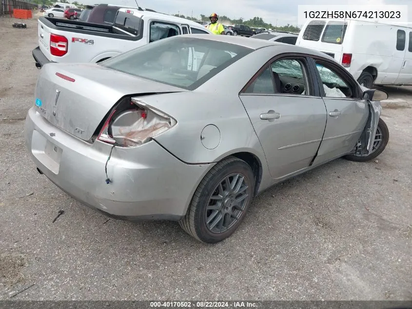 1G2ZH58N674213023 2007 Pontiac G6 Gt