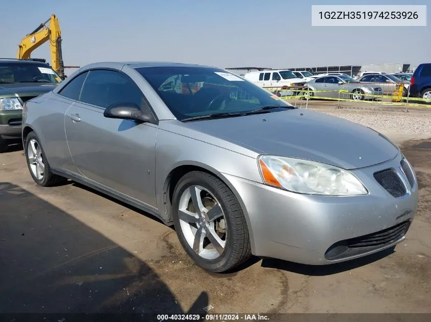 1G2ZH351974253926 2007 Pontiac G6 Gt