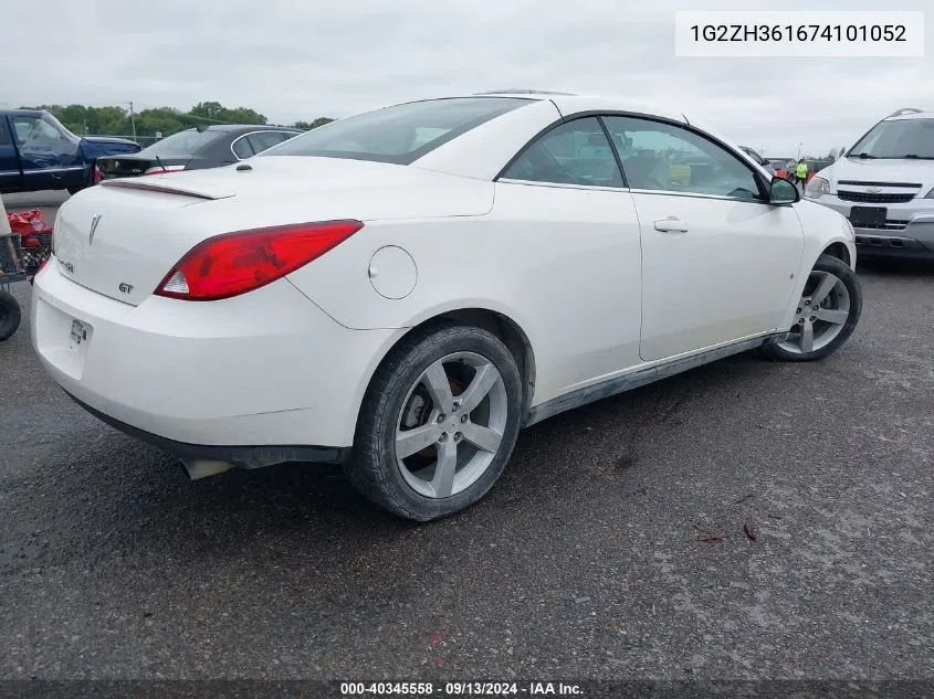 2007 Pontiac G6 Gt VIN: 1G2ZH361674101052 Lot: 40345558