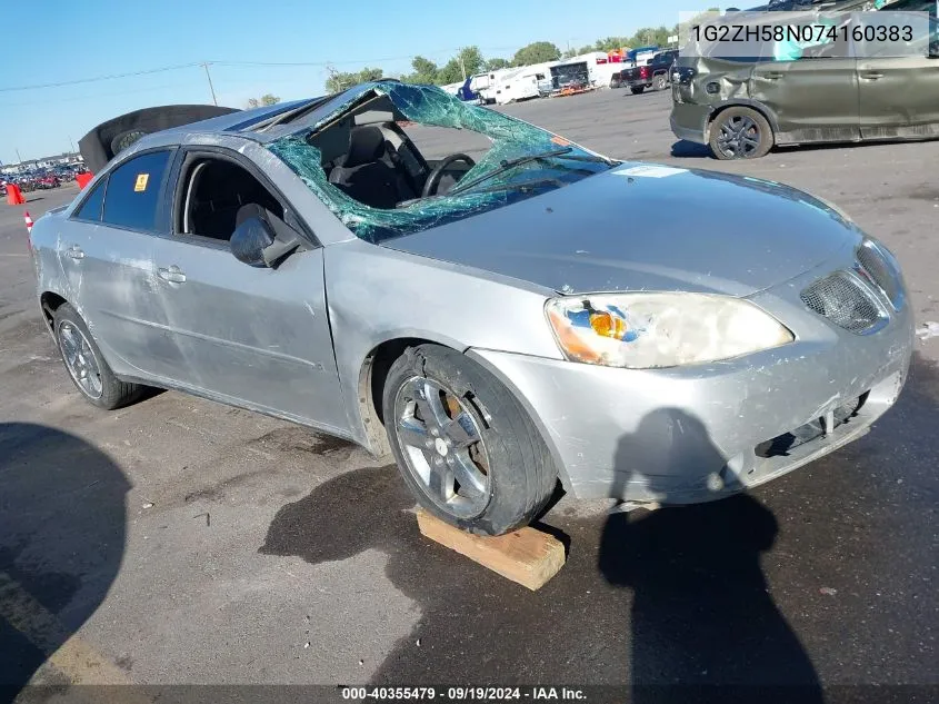 1G2ZH58N074160383 2007 Pontiac G6 Gt