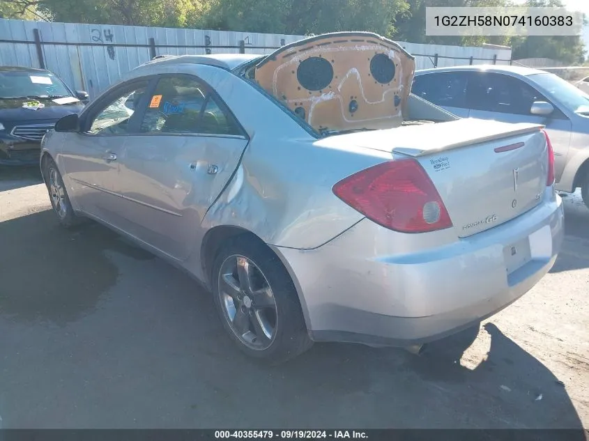 1G2ZH58N074160383 2007 Pontiac G6 Gt