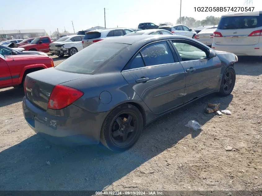 1G2ZG58B574270547 2007 Pontiac G6