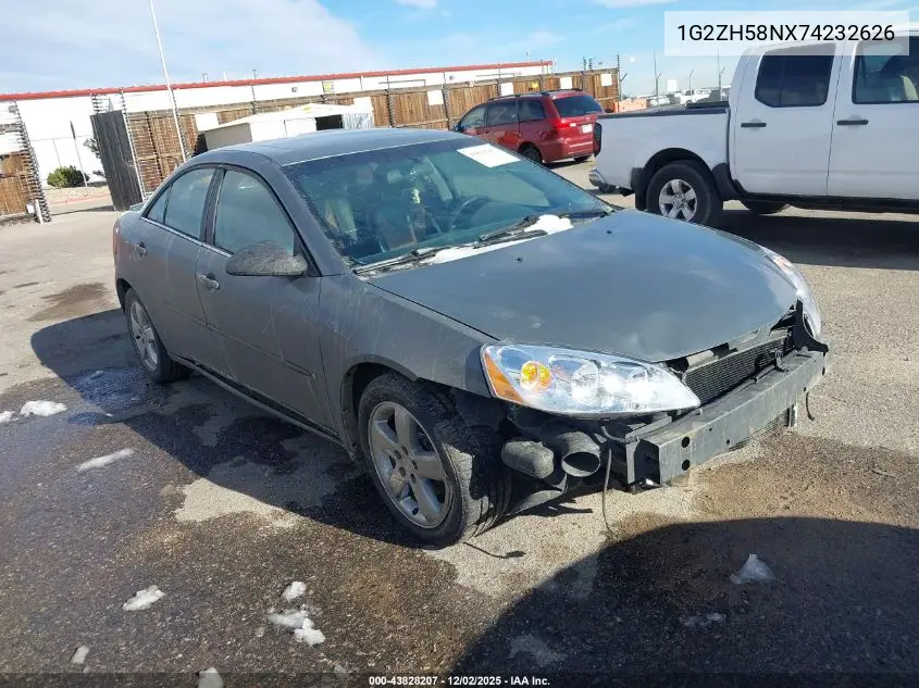1G2ZH58NX74232626 2007 Pontiac G6 Gt