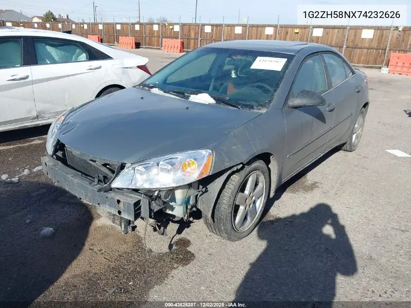1G2ZH58NX74232626 2007 Pontiac G6 Gt