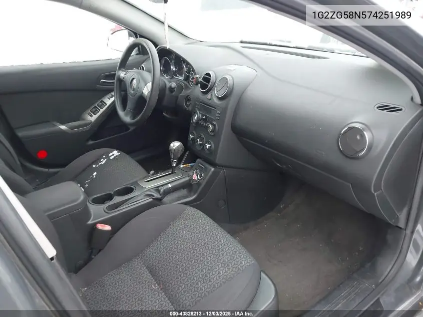 1G2ZG58N574251989 2007 Pontiac G6