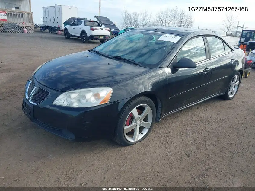 1G2ZM587574266468 2007 Pontiac G6 Gtp