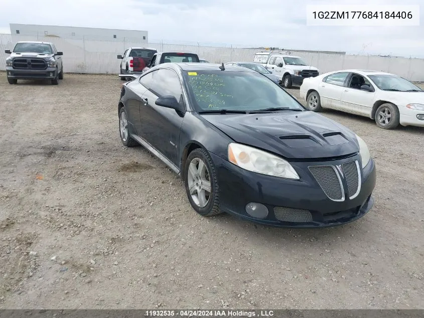 1G2ZM177684184406 2008 Pontiac G6