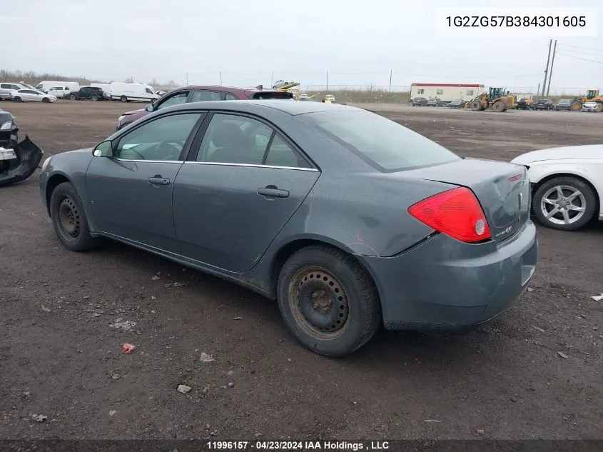 2008 Pontiac G6 VIN: 1G2ZG57B384301605 Lot: 11996157