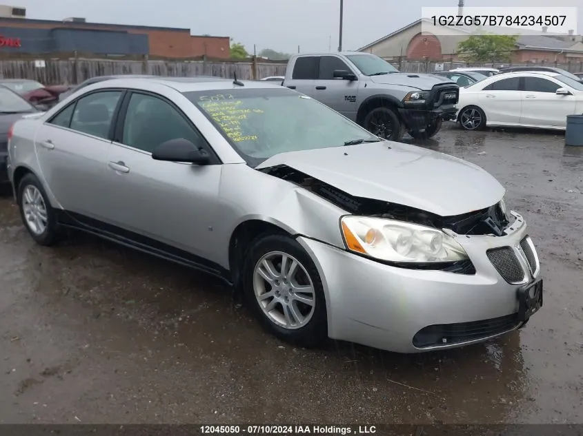 2008 Pontiac G6 VIN: 1G2ZG57B784234507 Lot: 12045050