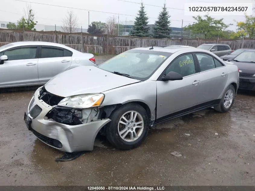 1G2ZG57B784234507 2008 Pontiac G6