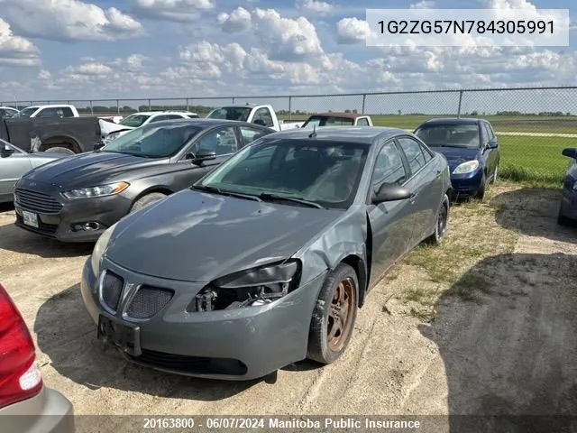 1G2ZG57N784305991 2008 Pontiac G6 Se