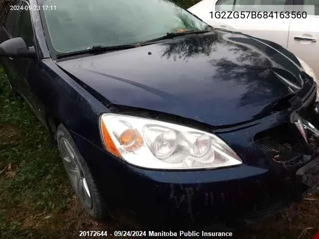 1G2ZG57B684163560 2008 Pontiac G6