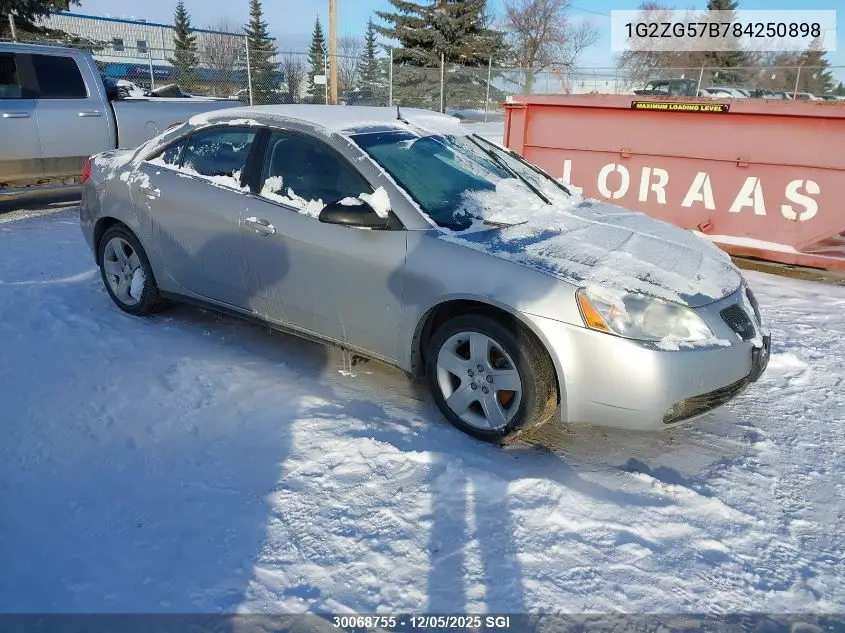 1G2ZG57B784250898 2008 Pontiac G6 Se