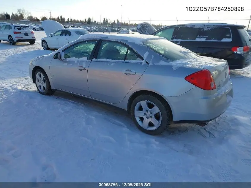 1G2ZG57B784250898 2008 Pontiac G6 Se